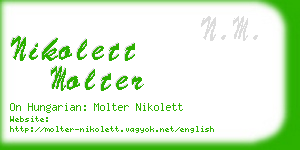 nikolett molter business card